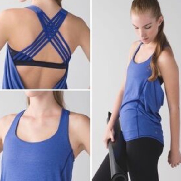 Lululemon Wild Tank Top Blue Womens 8 - Picture 1 of 9